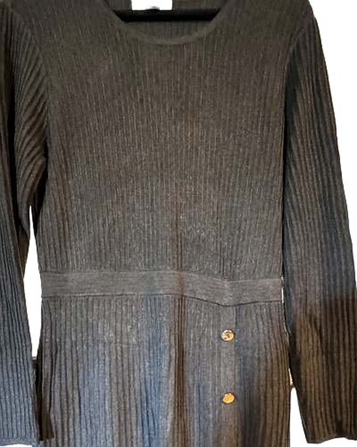 Liz Claiborne ribbed sweater dress in Charcoal Heather, Size L