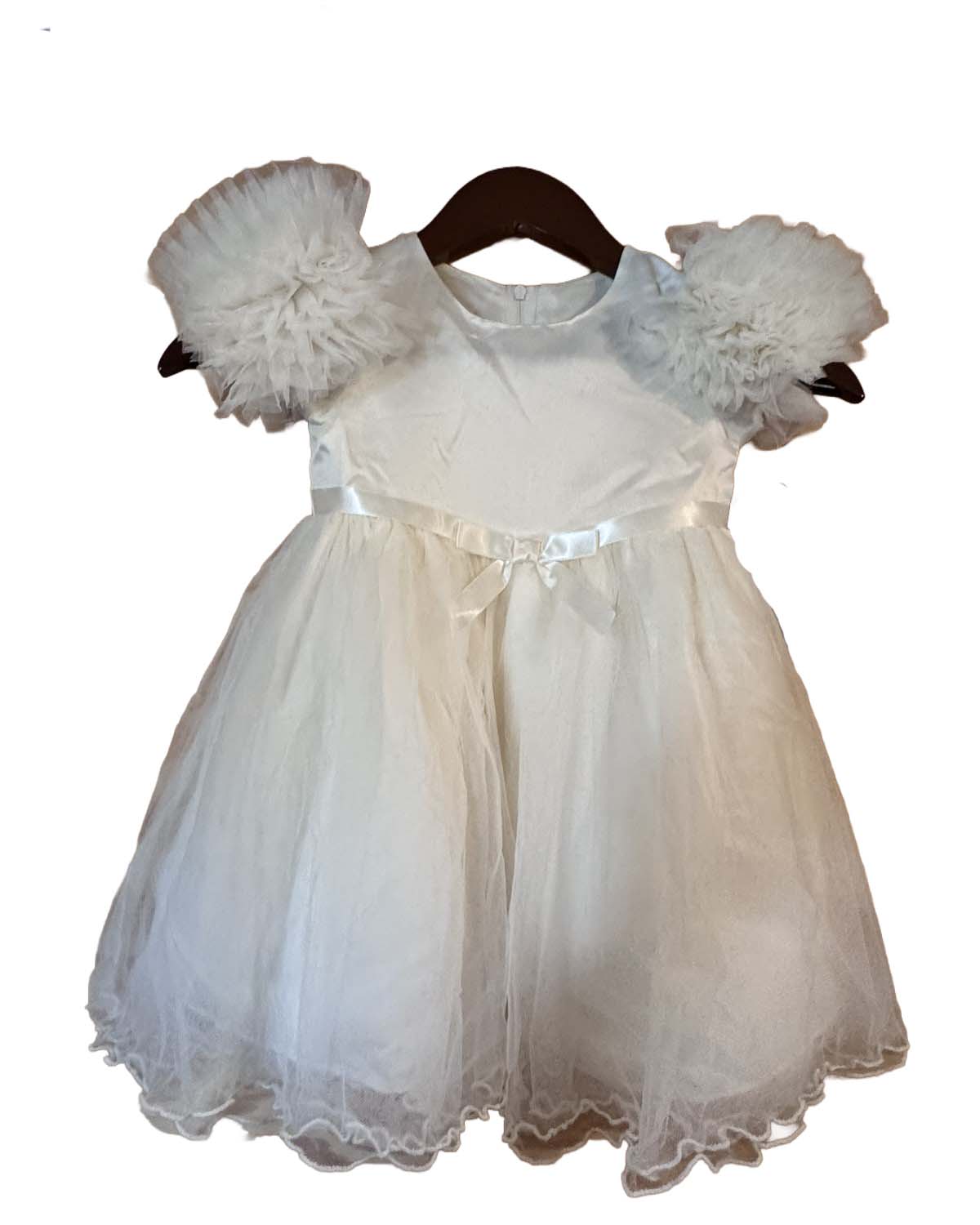 Bonnie Jean tulle flower-girl dress in Ivory, Size 24M