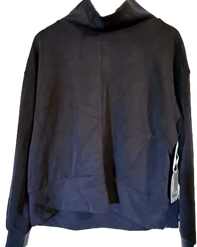 Funnel-neck fleece pullover in Navy Platoon, Size L