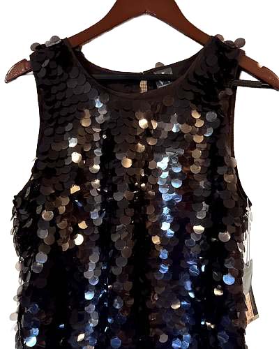 Worthington paillette tank in Hot Fudge, Size L