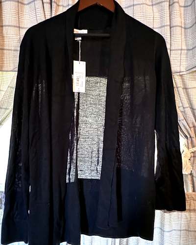 Liz Claiborne open cardigan in Black, Size XL