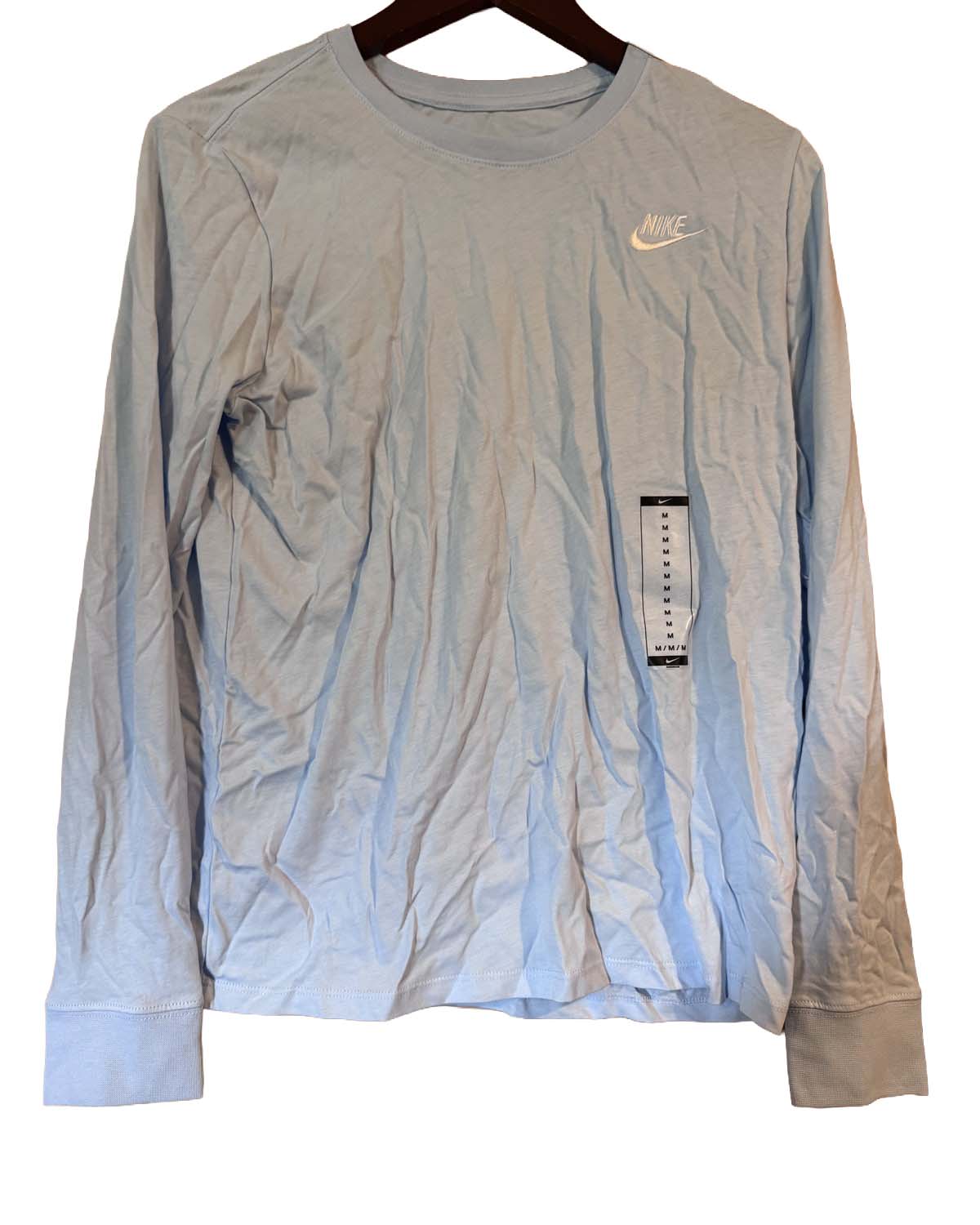Nike Sportswear long-sleeve tee in Pale Blue, Size M