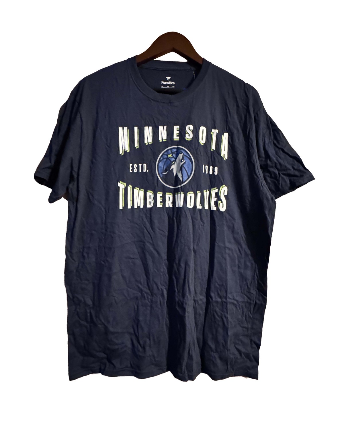 Fanatics Minnesota Timberwolves tee in navy, size XL